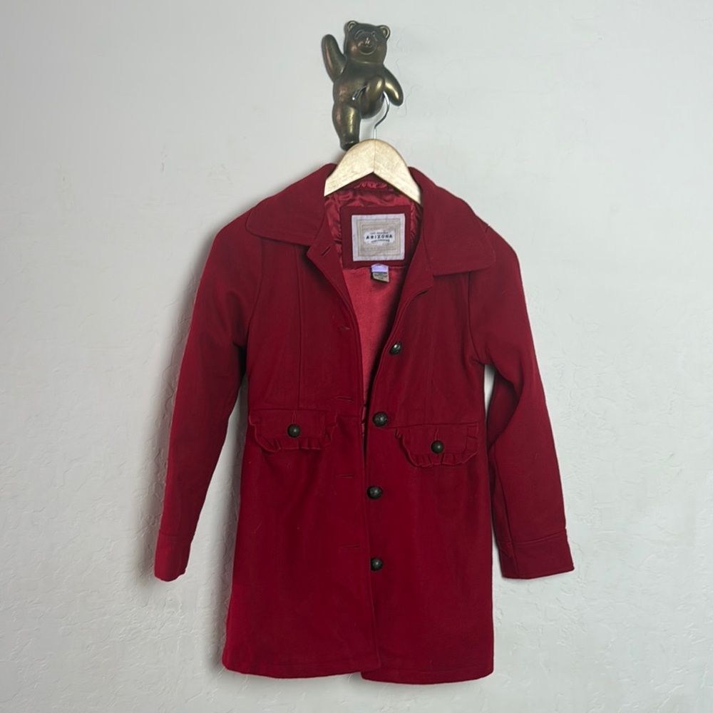 The Original Arizona girls red wool coat size 14